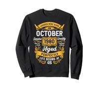 45th Birthday The Real Legends October 1980 45 Years Old Men Sudadera