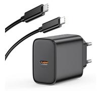 45W Cargador Carga Rapida for Samsung Galaxy S25/S24/S23/S23+/S23 Ultra/S22/S21/S20/Note20/10/9/8/A73/A53/S10, iPhone 17/16/15 con 2M Cable, USB C Cargado Adaptador Cabezal Negro Carregador Rapido