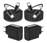 45W Cargador USB C Carga Rapida, 2Pack Cargador Tipo C Carga Rapida con Cable USB C 2M para Samsung Galaxy S25+/S24/S23/S22/S21/S20 Ultra/Note 20 10/A56/A55/Z Fold 7 6, Adaptador Enchufe UsB C Charger