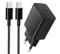 45W Cargador USB C Carga Rapida, 45W Cargador para Samsung Carga Rapida con Cable USB C 2M, Tipo C Super Fast Charger para Galaxy S25/S24/S23/S22/Note20, para iPhone 17/16/15 - Negro