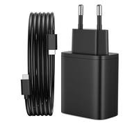 45W Cargador USB C Carga Rapida para Samsung Galaxy S25/S24/S23/S22/S21 Ultra/S20/A53/A52/S10/S9 Cargador Rapido USB C Cabezal Tipo C Adaptador Enchufe Carga Rapida USBC (45W con 2M Cable)