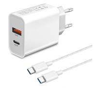 45W Cargador USB C,Cargador para Samsung S25 Ultra/S24 FE/S25 Plus/A56 5G/S23 Ultra/S22 S21 S20/Z Fold 5 6/A26 A36 A17 A55 A25 A35/Galaxy A54 A16 A34,iPhone 15 16 Enchufe Rápido Carga Móvil y Cable