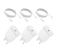 45W Cargador USB C for 17 16 15/17 16 15 Pro/17 16 15 Pro Max/17 Air/16 15 Plus/iPad Pro/iPad Air,Samsung Galaxy S25/S24/S23, 3 Pack Carga Rapida Carregador Enchufe Adaptador Cabezal con 2M Cable