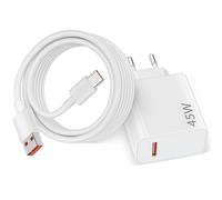 45W Cargador USB y 2Metro Cable USB C para XiaoMi Redmi Note 14 Pro 5G Poco X7, Turbo Carga Rápida Adaptador Cargador y Tipo C Cable para Xiaomi Pad 6 Pad Pro 5G Redmi Note 13 Poco Pad M6 Mi 10T Lite