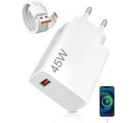 45W Cargador y Cable USB C para mi Note 14 Pro 5G, co X7, M7 Pro, Mi 11 Lite, Pad 7, Pad 6 Cable USB Tipo C para Carga Turbo y Transferencia de Datos Compatible con mi co y más