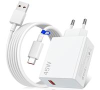 45W para Turbo Cargador Rápido con 6A Cable USB C 2m para Redmi Note 15 Pro | 45Watt Adaptador de Cargador Rápido para Carga-Turbo para Xiaomi Pad 7 6 Redmi A7 Pro Pad SE Pro POCO M8 M7 Pro X6 M8 C85 15C