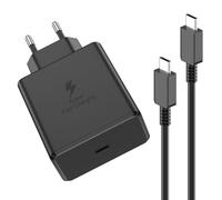 45W USB C Carga Rápida Ultra 2.0, Cargador Compatible con Samsung Galaxy S25 S24 S23 S22 Ultra FE y Tab S10 S9 S8, PD 3.0 PPS Adaptador de Corriente con Cable Tipo C 1.5M, Enchufe de Pare