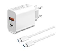 45W USB C Cargador y cable de carga para Samsung S25 Ultra/S25/S24 Plus/S23 FE/S25+ S22 S21 S20,Z Fold 4 5 6 A56 5G/A55 A35 A56 A36 A16 A54 A53 5G A22 5 A34 Cargador rápido para iPhone 15 16 Pro tipo
