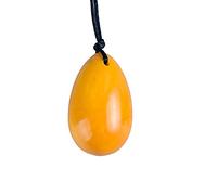 45X30MM Yoni Egg di giada naturale per donne e uomini Strumento per esercizi di Kegel per pavimento pelvico-GIALLO