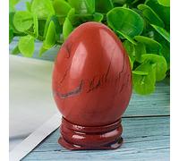 45X30mm Yoni Egg Non perforato Massaggiatore di giada di cristallo naturale Healing Love Stone Kegel Exerciser Reiki -Red_jasper