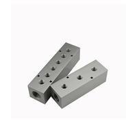 45x45mm 3/4" BSP Female 2 3 4 5 6 Ways 4-12 Ports Solid Aluminum Air Manifold Block Splitter Pneumatic Fitting Air Compressor(Light yellow)