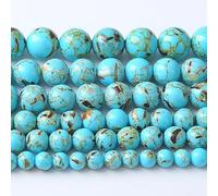46 cuentas espaciadoras de concha azul turquesa de 8 mm para hacer joyas, pulseras, collares (31, kn)