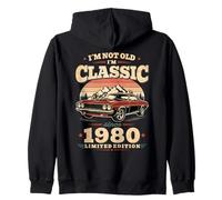 46 Cumpleaños Hombre Regalo Vintage Año 1980 Sudadera con Capucha