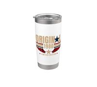 46 Cumpleaños Hombre regalo Vintage Año 1980 Vaso térmico de acero inoxidable de doble pared
