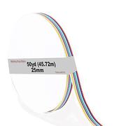 46 metros x 25mm Cinta Colorido Correa de Correas de Cincha de Poliéster - 1,3mm espesor, Cinta para Decoración Bricolaje Craft Mochila Flejes Delantal Bolsas, Multicolor, TKB5074 bunt