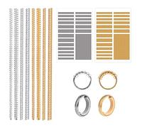 46 Piezas Ajustador de Tamaño de Anillo, Invisible Medidores de Anillo para Anillos Sueltos Tensor de Anillo en Espiral Ajustador de Anillo para Anillos Anchos