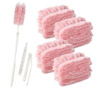 46 Piezas para Swiffer Recambios para Plumero de Polvo,360° Plumero Duster Kit,con 1 asa retráctil,Puede Utilizarse para diversas tareas de Limpieza Diaria en el hogar y la Oficina