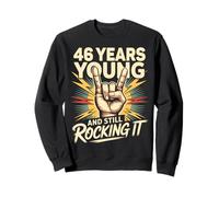 46 Years and Still Rocking 46 años cumpleaños de 46 años Sudadera