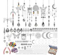 460 piezas atrapasueños juego de manualidades atrapasueños DIY Sun Catchers Making Kits adecuados para decoración de ventanas, decoración de jardín en interiores y exteriores