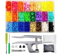 460 Sets Botones de Presión Plástico con Alicates - T5 12mm 24 Colores Corchetes de Presión para Coser, Ropa, Manualidades
