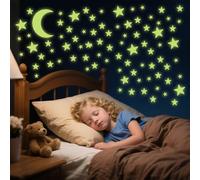 462 Pcs Estrellas Fluorescentes Para Habitación Infantil Cielo Estrellas Techo Habitación Niños Resplandor Autoadhesivo Para Decorar Dormitorios Habitaciones, Con 2 Luna Que Brilla En Oscuridad