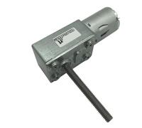 4632-370 Reductor de engranaje helicoidal de 12 V CC con eje de tornillo M6 de 50 mm de longitud y motorreductor de 24 V con engranaje helicoidal invertido y motor personalizado con autobloqueo