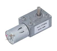 4632 - Motor de reducción de engranajes DC 370, motor eléctrico de tornillo sinfín de 24 V y 6 RPM con carcasa de aleación, motor síncrono de bajo ruido para aire acondicionados,