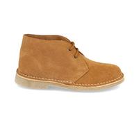 46910-Botas Desierto Safari para Mujer y Hombre con Piel Serraje, Suela Crepe Antideslizante y Cordones. Comodas, practicas e Ideales para Otono-Invierno.. Talla 39 Camel