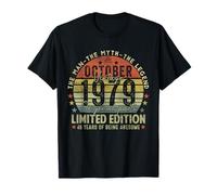 46th Birthday Gifts Vintage October 1979 46 Years Old Men Camiseta