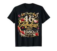 46th Birthday Queen Chapter 46 Fabulous Since 1980 Women Camiseta