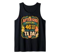 46th Birthday Tropical Vintage 1980 46 Years Old Men Women Camiseta sin Mangas
