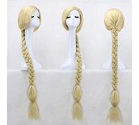 47" 120cm Super Long Blonde Braid Tangled Princess Rapunzel Heat Resistant Hair Cosplay Costume Wig + Free Wig Cap