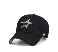 '47 47Brand Houston Astros Cooperstown Black Ballpark Clean Up Strapback Cap, Negro , Talla única