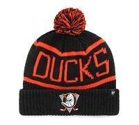 '47 Brand Anaheim Ducks Calgary Cuff Knit with Pom Black Beany Hat One Size Mütze Forty Seven