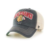 47 Brand Cap NHL Chicago Blackhawks CLEAN UP Vintage Basecap Negro 58cm
