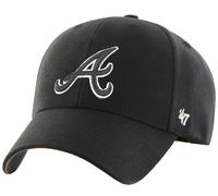 47 Brand Forty Seven MVP Curved Snapback Cap Atlanta Braves Negro Blanco