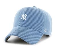 47 Brand Gorra de Pana Clean Up YankeesBrand Mujer/Hombre - Curved Brim Cap Beisbol MLB Hebilla Metal, con Visera Verano/Invierno Primavera Verano Otoño Invierno - Talla única Celeste
