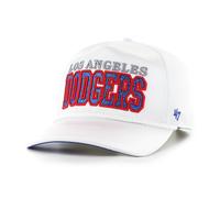 47 Brand Gorra MLB LA Dodgers Outspoken HITCH Blanca Snapback, Logo Brillante