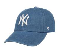47 Brand Gorra MLB New York Yankees LennonBrand Mujer/Hombre - Curved Brim Cap de Beisbol Hebilla Metal, con Visera Verano/Invierno Primavera Verano Otoño Invierno - Talla única Tela Vaquera