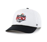 47 Brand Gorra NASCAR Daytona 500 de Cord Negro Blanco Snapback Ajustable