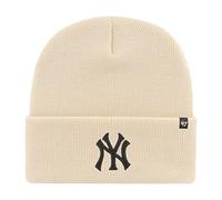 '47 Brand Gorro Beanie Yankees WatchBrand con Vuelta de Punto (Talla única - Blanco Crema)