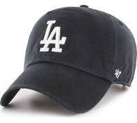 47 Brand Los Angeles Dodgers Negro Clean Up Curved Visor Strapback Cap