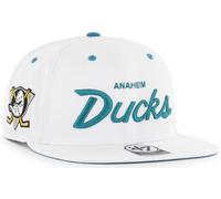 47 Brand Mighty Ducks Of Anaheim Crosstown Capitán Sidepatch Snapback Cap Blanco