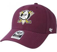 47 Brand Mighty Ducks Of Anaheim MVP Curved Visor Snapback Cap Plum