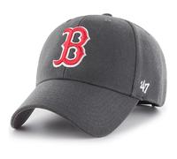 47 Brand Mlb Charcoal Grey Team Color logo primario MVP Estructura ajustable Capilla de bisbol Hat adulto para todos los tallas: Boston Red Sox Char
