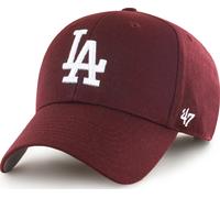 47 Brand MVP los Angeles Dodgers Oscuro Granate strapback Curved Visera Cap