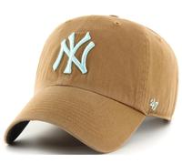 47 Brand New York Yankees Camel Sidepatch Clean Up Curved Visor Strapback Cap