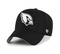'47 NFL Arizona Cardinals MVP Gorra de béisbol unisex, cierre de velcro ajustable, talla única, logotipo del equipo, color negro, Negro , Talla única