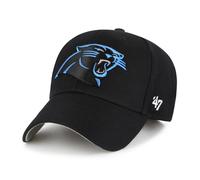 '47 NFL Carolina Panthers MVP Gorra de béisbol unisex, cierre de velcro ajustable, talla única, logotipo del equipo, color negro, Negro , Talla única