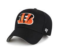 '47 NFL Cincinnati Bengals MVP Gorra de béisbol unisex con cierre de velcro ajustable, talla única, logotipo del equipo, color negro, Negro , Talla única